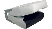 Springfield Marine Gray/Blue High Back Folding Boat Seat, 21.5" H x 16" W x 15.5" D  • 1040661