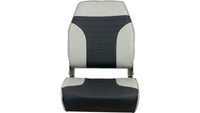 Springfield Marine Gray/Charcoal High Back Folding Boat Seat, 21.5" H x 16" W x 15.5" D  • 1040663