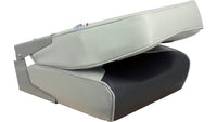 Springfield Marine Gray/Charcoal High Back Folding Boat Seat, 21.5" H x 16" W x 15.5" D  • 1040663