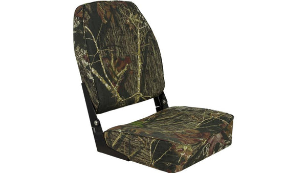 Springfield Marine Fold Down High Back Boat Seat, Mossy Oak Break Up  • 1040646