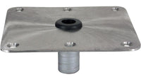 Springfield Marine KingPin 7" x 7" Satin Stainless Steel Square Base with Nylon Bushing for 1-3/4" D Post  • 1620001
