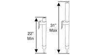 Springfield Marine KingPin 22"-31" H x 3/4" D Satin Manual Threaded Adjustable Post  • 1630801-A