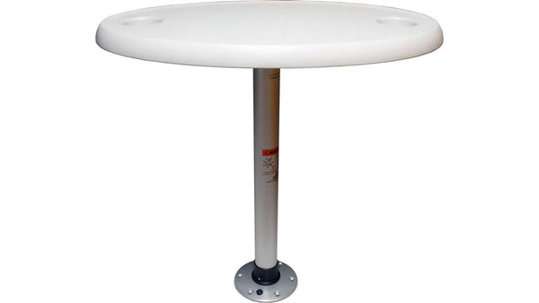 Springfield Marine Oval Boat Table Package 18"x30" - White  • 1690106