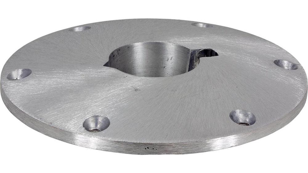 Springfield Marine Taper-Lock 9" D Satin Aluminum Round Base for 2-3/8" D Post  • 1600003