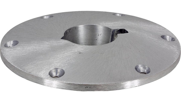 Springfield Marine Taper-Lock 9" D Satin Aluminum Round Base for 2-3/8" D Post  • 1600003