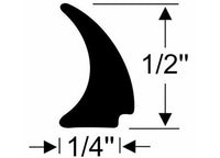 Steele Rubber Products Window Edge Weatherstrip - 1/2" H x 1/4" W x 20 Ft  • 99-4352-257