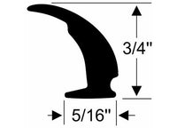 Steele Rubber Products Window Edge Weatherstrip - 3/4" H x 5/16" W x 20 Ft  • 99-4353-256