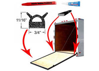Steele Rubber Products Large Hollow Half-Round Seal With Tabs Ramp Gate Kit - 35 Ft  • 99-4446-283