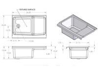 Specialty Recreation Step Tub - 24" x 36", LH Drain, White  • ST2436WL