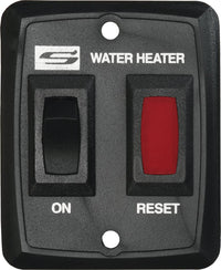 Suburban Water Heater Switch w/ Plate, Black  • 234229