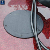 T-H Marine 8" Screw Down Boat Deck Plate, Matte Black  • SDP-2-DP