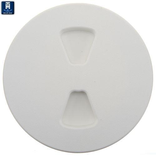 T-H Marine Sure-Seal 10" O.D. Polar White Screw-Out Deck Plate  • DPS-8-2-DP