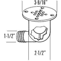 T-H Marine 2-1/2" 90° White Cockpit Scupper Drain for 1-1/2" Hose  • CSD-92-DP
