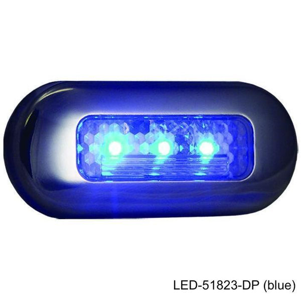T-H Marine 3" Blue Stainless Steel Courtesy LED Light  • LED-51823-DP