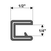 Taco 25' L x 1/4" W x 1/2" H Black Flex Trim  • V30-1008B25-1