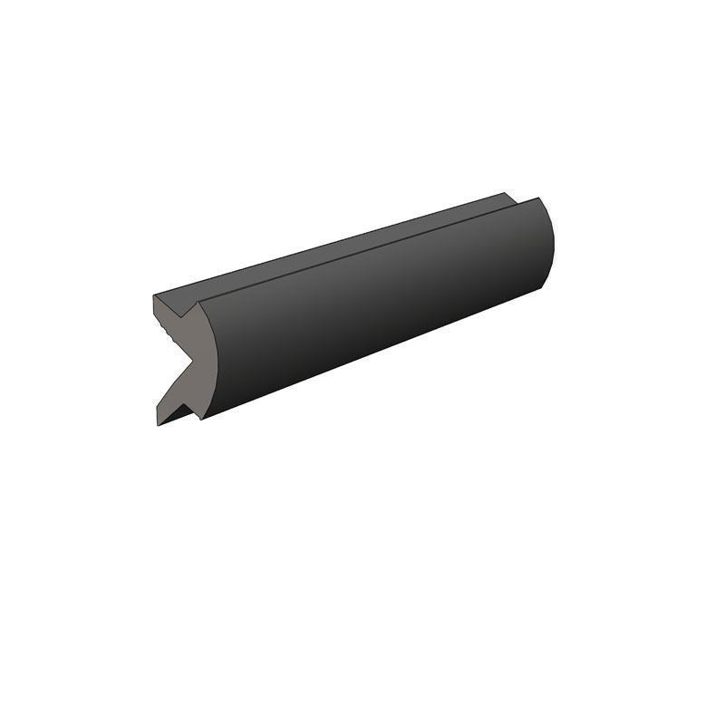 Taco 50' L x 5/8" H x 5/16" T Black Vinyl Rub Rail Flexible Insert  • V12-0342BKA50-1
