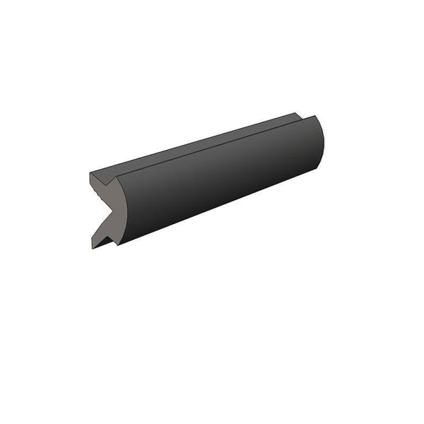 Taco 50' L x 5/8" H x 5/16" T Black Vinyl Rub Rail Flexible Insert  • V12-0342BKA50-1