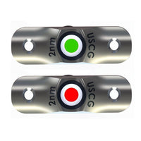 Taco 2-1/2" Rub Rail Mount Starboard & Port Set Side LED Lights  • F38-6800D