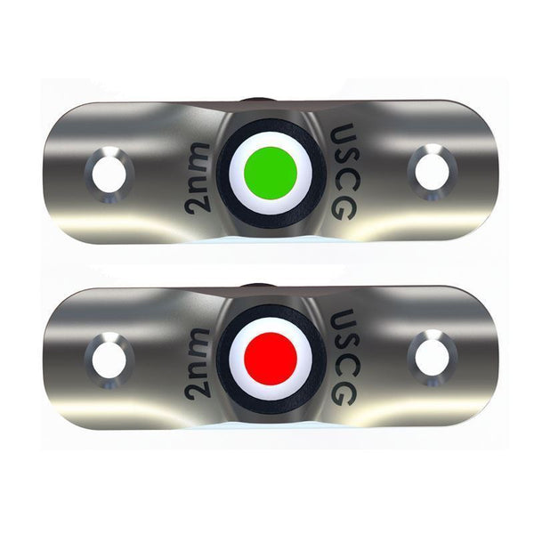 Taco 2-1/2" Rub Rail Mount Starboard & Port Set Side LED Lights  • F38-6800D