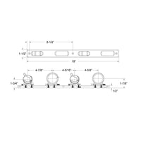 Taco 4-Rod Hanger W/Poly Rack - Polished Stainless Steel  • F16-2752-1