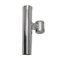 Taco 18° 1-5/8" I.D. Polished Stainless Steel Clamp-On Rod Holder for 7/8" and 1" Tube  • F16-2600POL-1