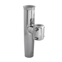 Taco 18° 1-5/8" I.D. Polished Stainless Steel Clamp-On Rod Holder for 7/8" and 1" Tube  • F16-2600POL-1