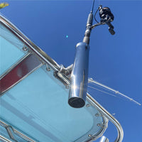 Taco 18° 1-5/8" I.D. Polished Stainless Steel Clamp-On Rod Holder for 7/8" and 1" Tube  • F16-2600POL-1