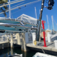 Taco Stainless Steel Clamp-On Adjustable Rod Holder - 1-1/16" & 1-5/16" O.D. (Pipe), 1-1/4" O.D. (Tube)  • F16-2623POL-1