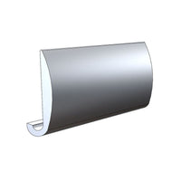 Taco 12' L x 1" H x 1/2" T Clear Anodized Aluminum Overlap Rub Rail  • A11-0152TAL12D-A