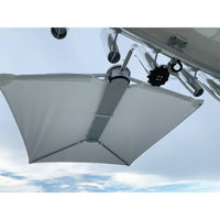 Taco ShadeFin with White Fabric, Bag and Fixed Rod Holder Mount Kit - White  • T10-3000-3