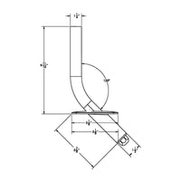Taco Striker Base Gunnel Mount for 1-1/8" Outrigger  • F16-0212-F