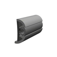 Taco 60' L x 2" H x 29/32" T Black Vinyl Rub Rail Kit with Flex Chrome Insert  • V11-9990BBK60-2