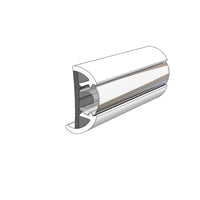 Taco Suproflex 60' L x 1-19/32" H x 25/32" T White Small Rub Rail Kit with Flex Chrome Insert  • V11-9960WCM60-2