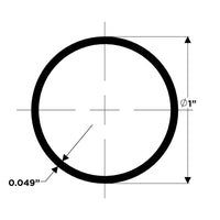 Taco 6' Length Stainless Steel Tube 1" x 0.49"  • S14-1049P6-1