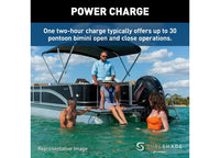 SureShade Battery Powered Bimini - Black Anodized Frame, Burgundy Fabric  • 2021133091