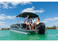 SureShade Battery Powered Bimini - Clear Anodized Frame, Navy Fabric  • 2021133094