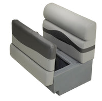 Taylor Made 30" Pontoon Bench Seat with Storage - Charcoal  • 803552