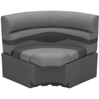 Taylor Made 30" Radius Corner Pontoon Seat - Charcoal  • 803556