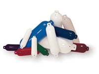 Taylor Made Hull Gard 5.5" D x 20" L White Twin Eye Cylindrical Inflatable Fender  • 1022