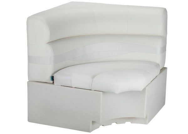 Taylor Made 32" x 32" Square Corner Pontoon Seat - White  • 674632