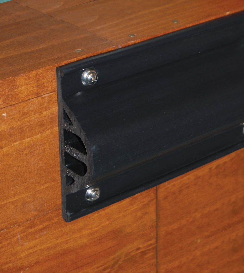 Taylor Made Dock Pro 10' L x 3-1/2" H x 1-3/8" T Black Vinyl Side Profile D-Profile Dock Edging, Coil  • 45990