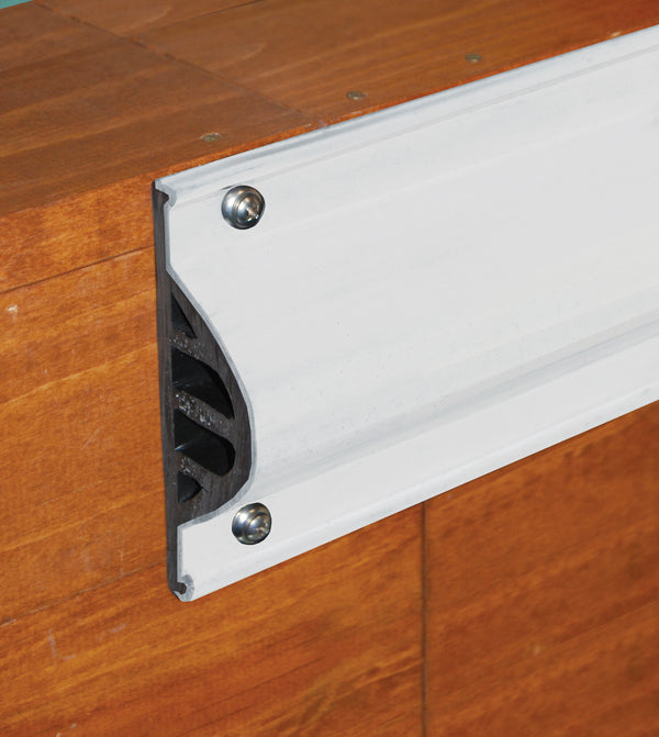 Taylor Made Dock Pro 10' L x 3-1/2" H x 1-3/8" T White Vinyl Side Profile D-Profile Dock Edging, Coil  • 45992