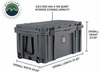 Overland Vehicle Systems D.B.S. - Dark Grey 169 QT Dry Box with Wheels, Drain, and Bottle Opener  • 40100031