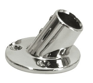 Whitecap 60° Stainless Steel Round Rail Base Fitting for 1" O.D. Tube  • 6140C