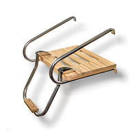 Whitecap 15" L x 18" W Teak Inboard/Outboard Swim Platform with 1-Step Ladder & Handrails  • 60903