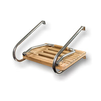 Whitecap 15" L x 18" W Teak Inboard/Outboard Swim Platform with 1-Step Ladder & Handrails  • 60903