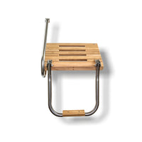 Whitecap 15" L x 18" W Teak Outboard Swim Platform with 1-Step Ladder & Handrails  • 60902
