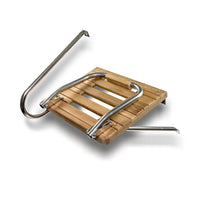 Whitecap 15" L x 18" W Teak Outboard Swim Platform with 1-Step Ladder & Handrails  • 60902