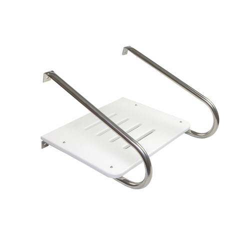 Whitecap 5" L x 18" W White Plastic Inboard/Outboard Swim Platform with Handrails  • 67901