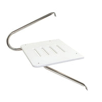 Whitecap 15" L x 18" W White Plastic Outboard Swim Platform with Handrails  • 67900